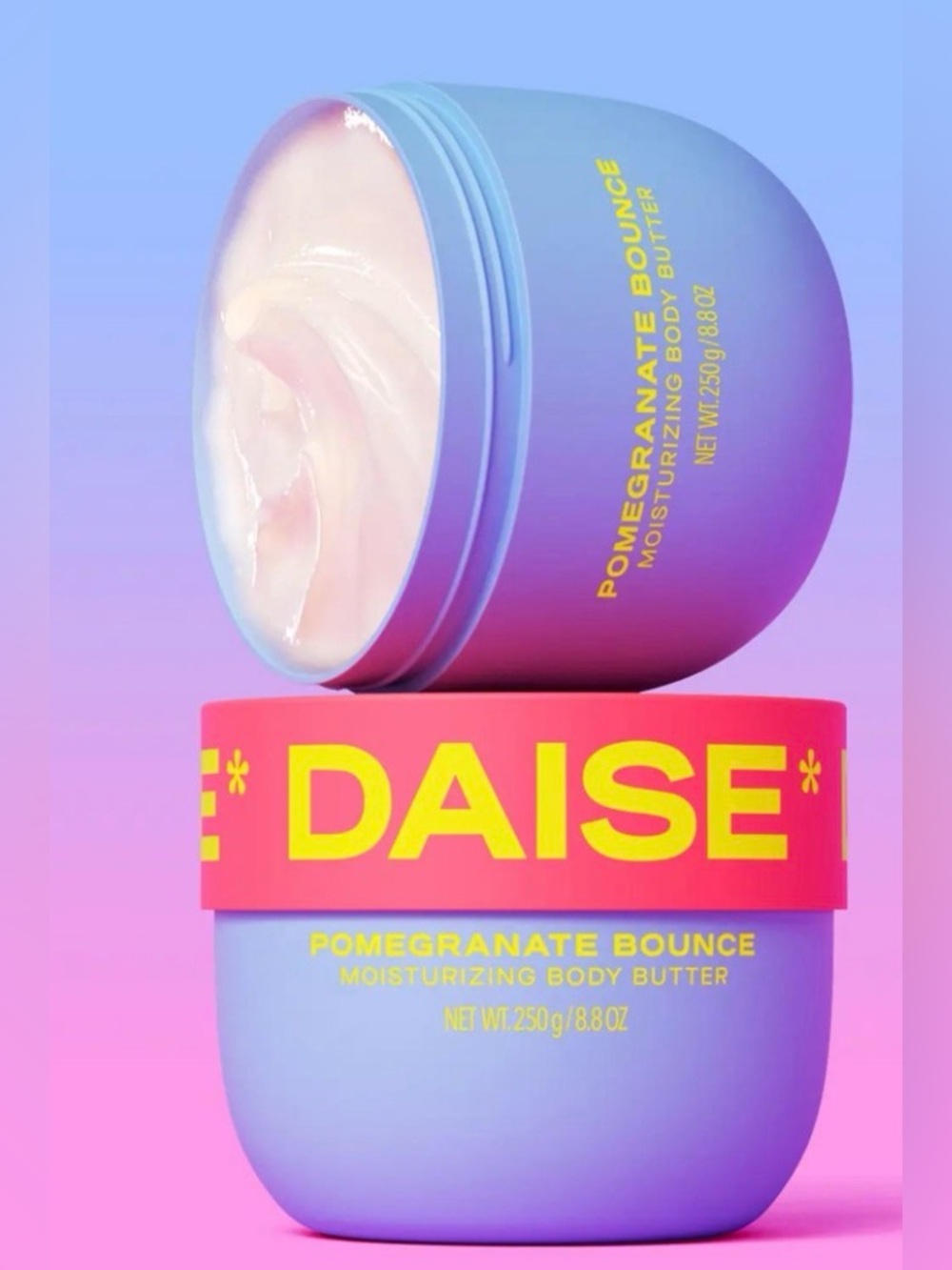 New DAISE Pomegranate Bounce Moisturizing Body Butter - Pastel Purple & Pink